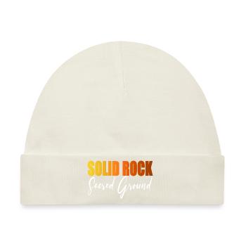SOLID ROCK Sacred Ground - Baby Premium Organic Mütze - Naturweiß - Vorne