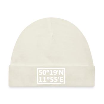 Hof Koordinaten - Baby Premium Organic Mütze - Naturweiß - Vorne
