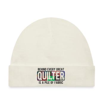 Quilten von Tagesdecken - Baby Premium Organic Mütze - Naturweiß - Vorne