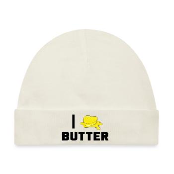 Ich liebe Butter - Baby Premium Organic Mütze - Naturweiß - Vorne