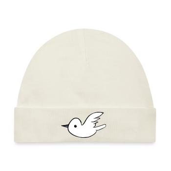 Tier Vogel Flügel fliegen Symbol - Baby Premium Organic Mütze - Naturweiß - Vorne