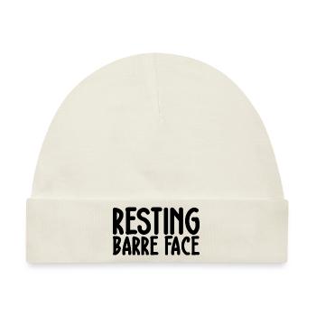 Resting Barre Face 4 - Baby Premium Organic Mütze - Naturweiß - Vorne