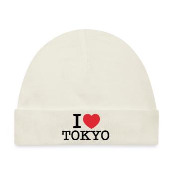 Ich liebe Tokio | Tokio | I Herz Tokio - Baby Premium Organic Mütze - Naturweiß - Vorne