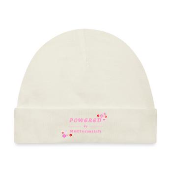 Powered by Muttermilch - rosadesign - Baby Premium Organic Mütze - Naturweiß - Vorne