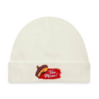 Viva Mexico - Fiesta Party - Baby Premium Organic Mütze - Naturweiß - Vorne