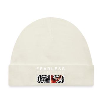 FEARLESS - Tiger - Baby Premium Organic Mütze - Naturweiß - Vorne