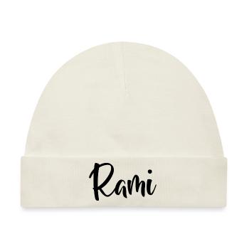 Vorname Rami - Baby Premium Organic Mütze - Naturweiß - Vorne