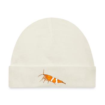 Garnele, shrimp Neocaridina davidi, Aquarium - Baby Premium Organic Mütze - Naturweiß - Vorne