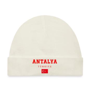 Antalya Türkei - Baby Premium Organic Mütze - Naturweiß - Vorne