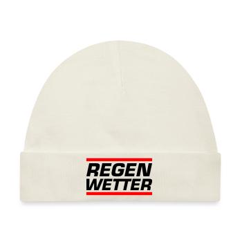 Regen Wetter - Baby Premium Organic Mütze - Naturweiß - Vorne