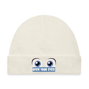 Open your eyes - Baby Premium Organic Mütze - Naturweiß - Vorne