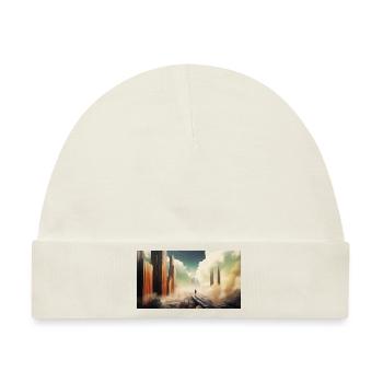 Skyline from heaven - Baby Premium Organic Mütze - Naturweiß - Vorne