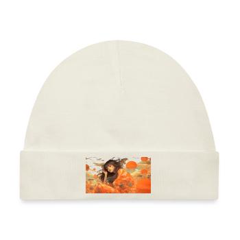 woman thinking - Baby Premium Organic Mütze - Naturweiß - Vorne