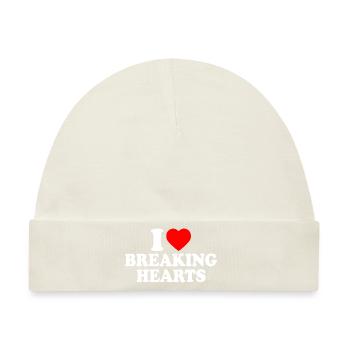 I love breaking hearts - Baby Premium Organic Mütze - Naturweiß - Vorne