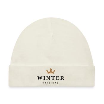 Winter - Baby Premium Organic Mütze - Naturweiß - Vorne