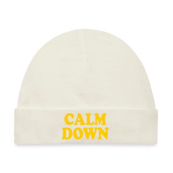Calm down - Baby Premium Organic Mütze - Naturweiß - Vorne
