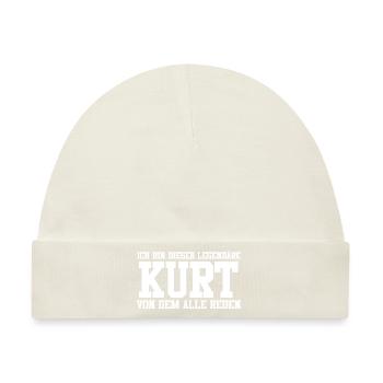 Kurt Name Design - Baby Premium Organic Mütze - Naturweiß - Vorne