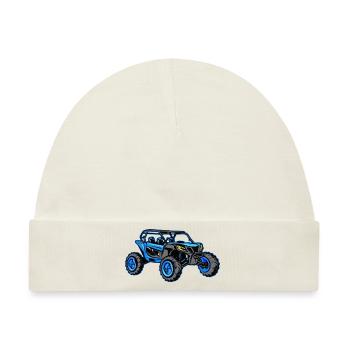 Offroad Buggy Blau - Baby Premium Organic Mütze - Naturweiß - Vorne