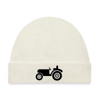 Traktor - Oldtimer - Baby Premium Organic Mütze - Naturweiß - Vorne