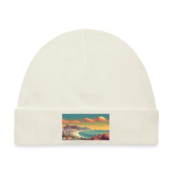 Kapstadt, Südafrika - Pixel Art - Baby Premium Organic Mütze - Naturweiß - Vorne