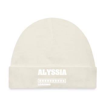 Alyssia als Baby - Baby Premium Organic Mütze - Naturweiß - Vorne