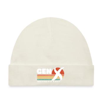 Sonnenuntergang der Generation X - Weiß - Baby Premium Organic Mütze - Naturweiß - Vorne