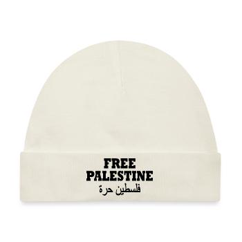 Free palestine - Baby Premium Organic Mütze - Naturweiß - Vorne