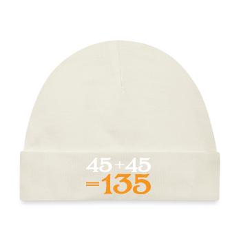 45 + 45 = 135 34 - Baby Premium Organic Mütze - Naturweiß - Vorne