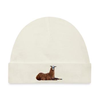 Lama - Baby Premium Organic Mütze - Naturweiß - Vorne