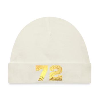 72 Gold Glitter - 72 Geburtstag - Baby Premium Organic Mütze - Naturweiß - Vorne