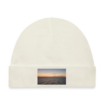Sonnenuntergang Meer - Baby Premium Organic Mütze - Naturweiß - Vorne