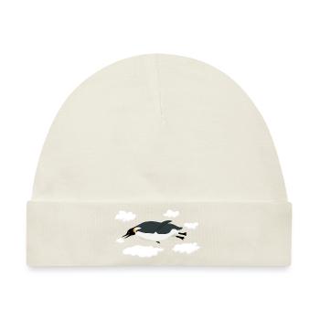 Pinguin fliegt - Baby Premium Organic Mütze - Naturweiß - Vorne