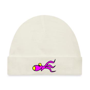 squid shirt - Baby Premium Organic Mütze - Naturweiß - Vorne