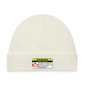 WARNUNG - Baby Premium Organic Mütze - Naturweiß - Vorne
