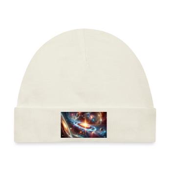 Quasar im Universum - Baby Premium Organic Mütze - Naturweiß - Vorne