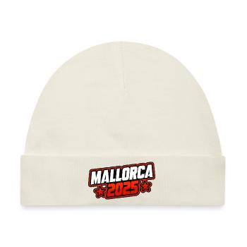 Mallorca 2025 Spruch - Baby Premium Organic Mütze - Naturweiß - Vorne