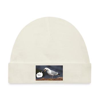 Moin Möwe - Baby Premium Organic Mütze - Naturweiß - Vorne