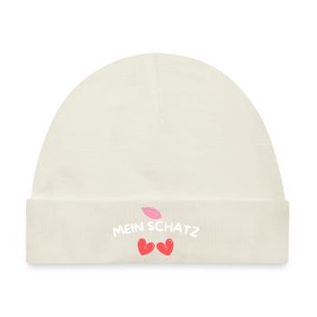 Mein Schatz Ich liebe Dich Lieblingsmensch - Baby Premium Organic Mütze - Naturweiß - Vorne