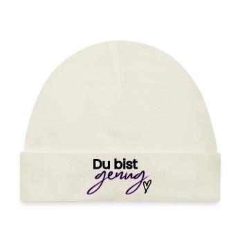 Du bist genug - Baby Premium Organic Mütze - Naturweiß - Vorne