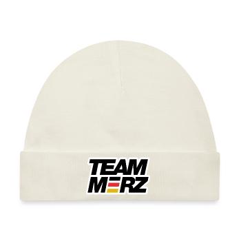 Team Merz - Kanzler - Baby Premium Organic Mütze - Naturweiß - Vorne