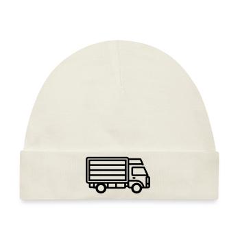 Lkw - Baby Premium Organic Mütze - Naturweiß - Vorne
