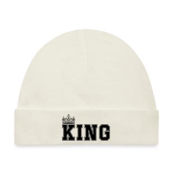 king - Baby Premium Organic Mütze - Naturweiß - Vorne