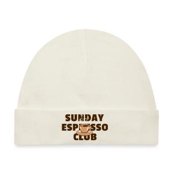 Sunday Espresso Club - Lustiges Espresso - Baby Premium Organic Mütze - Naturweiß - Vorne