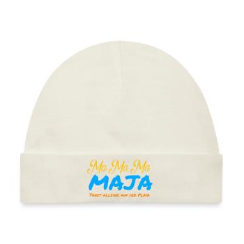 Ma Ma Ma Maja - Baby Premium Organic Mütze - Naturweiß - Vorne