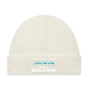 Karte Maßstab Balken GIS Kartografie Geograph Daten - Baby Premium Organic Mütze - Naturweiß - Vorne