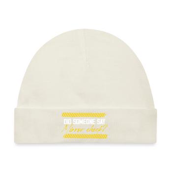 Mirror Check Bold Graphic Design - Baby Premium Organic Mütze - Naturweiß - Vorne