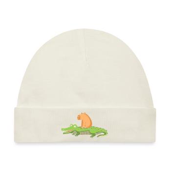Capybara Capibara - Baby Premium Organic Mütze - Naturweiß - Vorne
