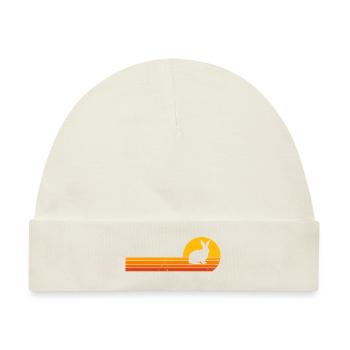 Hasen Spruch Hase Sunrise Karnickel Kaninchen - Baby Premium Organic Mütze - Naturweiß - Vorne
