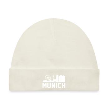 Munich Skyline - Baby Premium Organic Mütze - Naturweiß - Vorne