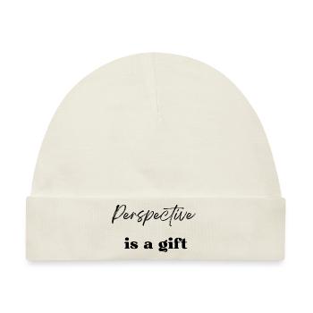 Perspektive ist ein Geschenk - Baby Premium Organic Mütze - Naturweiß - Vorne